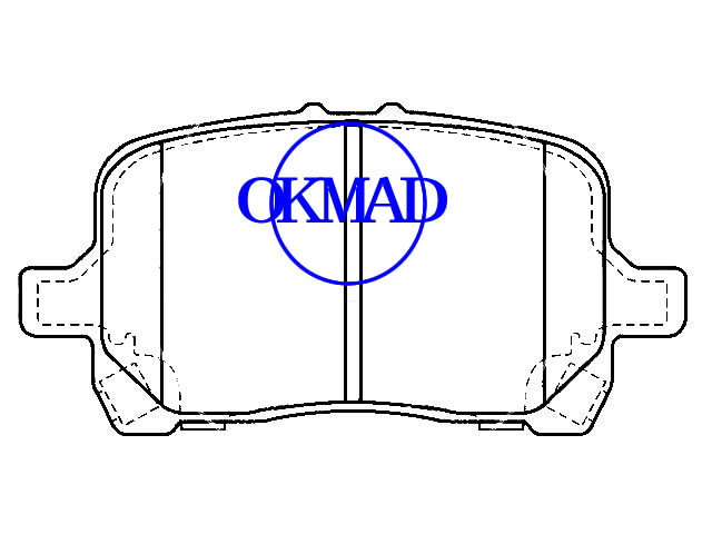 CHEVROLET Cobal Malibu Hybrid TRUCK HHR PONTIAC G5 GT PONTIAC G6 SATURN Aura pastilha de freio FMSI:D1160-8270/8670 OEM:15243704/20881786 WVA:24817,F1160